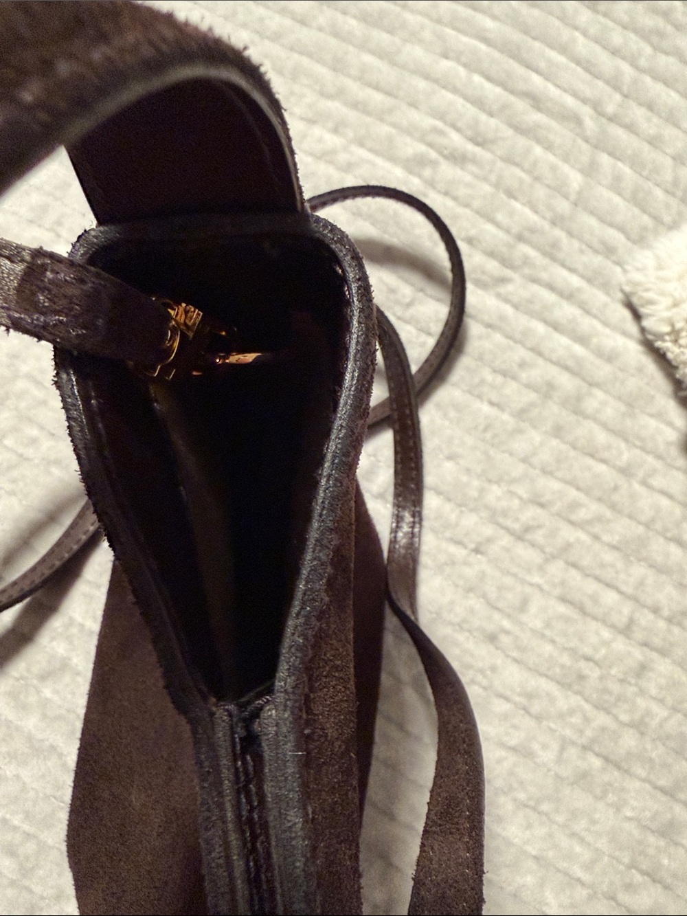 Madewell Dark Brown Suede Crossbody Bag - Picture 5 of 7